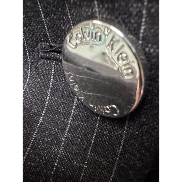 NWT Calvin Klein Blazer‎ Women's Plus 16W Black Pinstripes - Picture 5 of 16